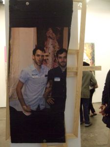 Mark Flood self portrait in Chelsea Whores at Zach Feuer